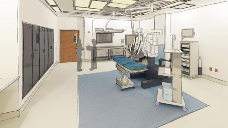 Surgical suite rendering